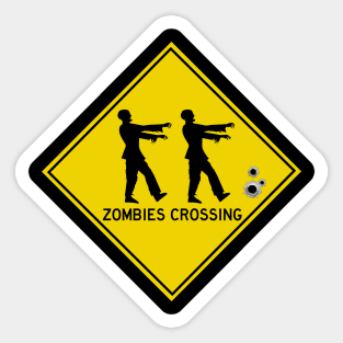 Zombie Crossing Sticker